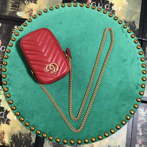 Gucci GG Marmont Mini Bag Red - Image 3