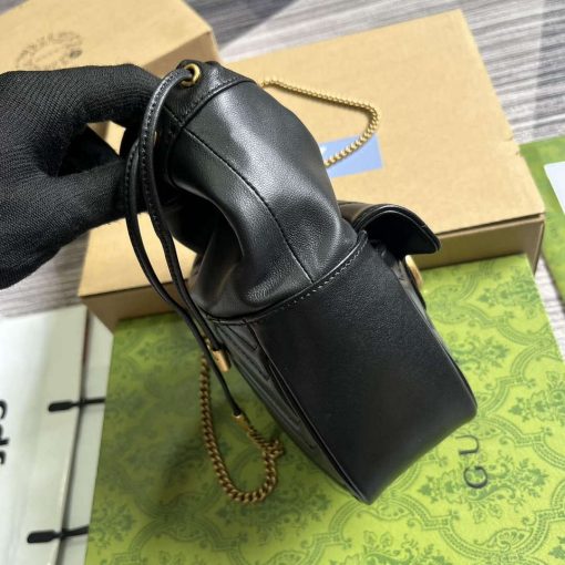 Gucci GG Marmont Mini Bucket Bag Black - Image 3