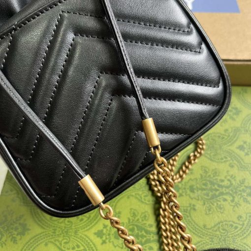 Gucci GG Marmont Mini Bucket Bag Black - Image 8