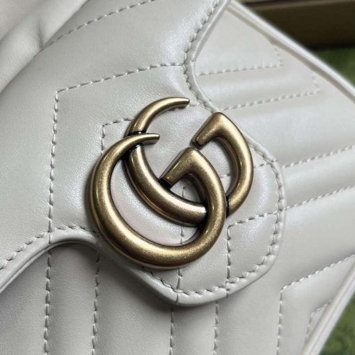 Gucci GG Marmont Mini Bucket Bag White - Image 4