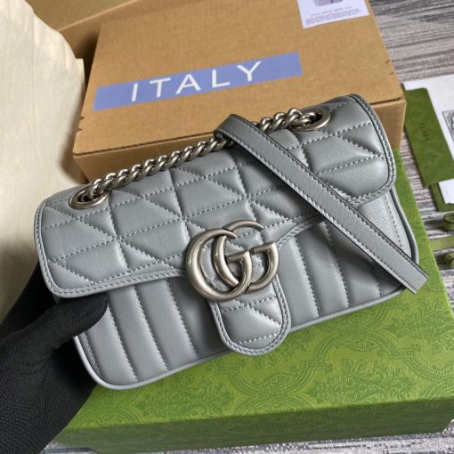 Gucci GG Marmont Mini Shoulder Bag Grey