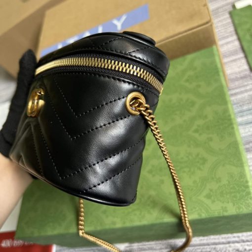 Gucci GG Marmont Mini Top Handle Bag Black - Image 7