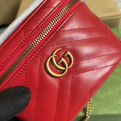 Gucci GG Marmont Mini Top Handle Bag Red - Image 5