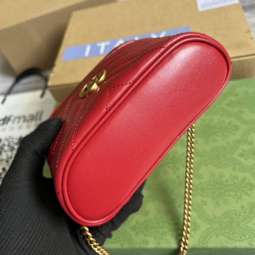 Gucci GG Marmont Mini Top Handle Bag Red - Image 6