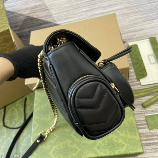 Gucci GG Marmont Small Multi Pocket Bag Black - Image 3