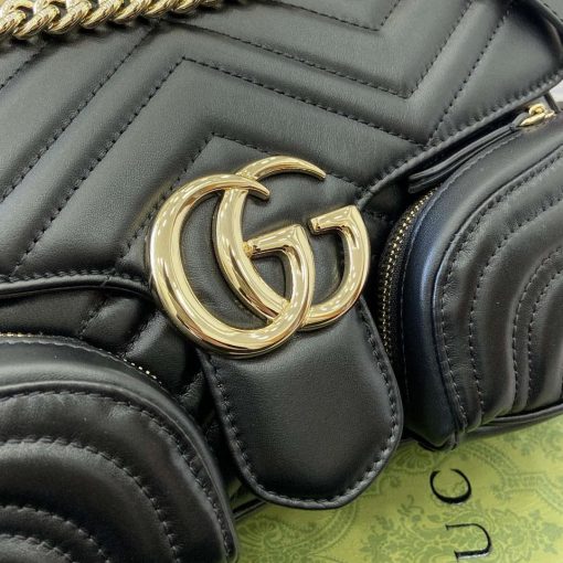 Gucci GG Marmont Small Multi Pocket Bag Black - Image 5