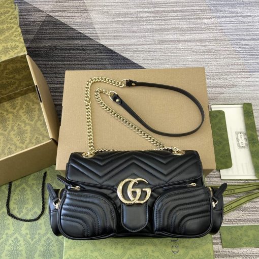 Gucci GG Marmont Small Multi Pocket Bag Black