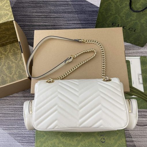 Gucci GG Marmont Small Multi Pocket Bag White - Image 2