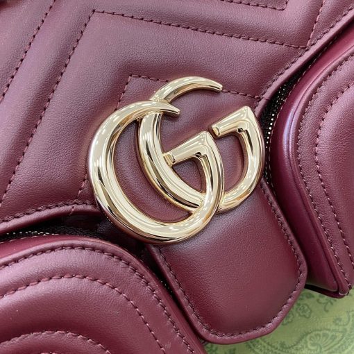 Gucci GG Marmont Small Multi Pocket Bag Wine Red - Image 6