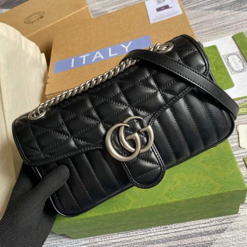 Gucci GG Marmont Small Shoulder Bag Black - Image 5