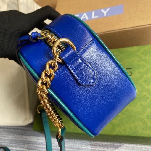 Gucci GG Marmont Small Shoulder Bag Blue - Image 4