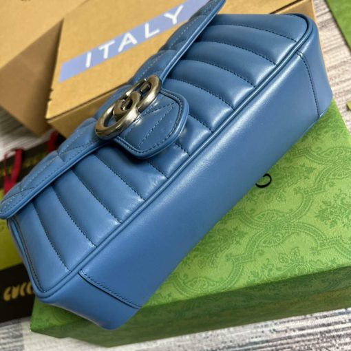 Gucci GG Marmont Small Shoulder Bag Blue - Image 6