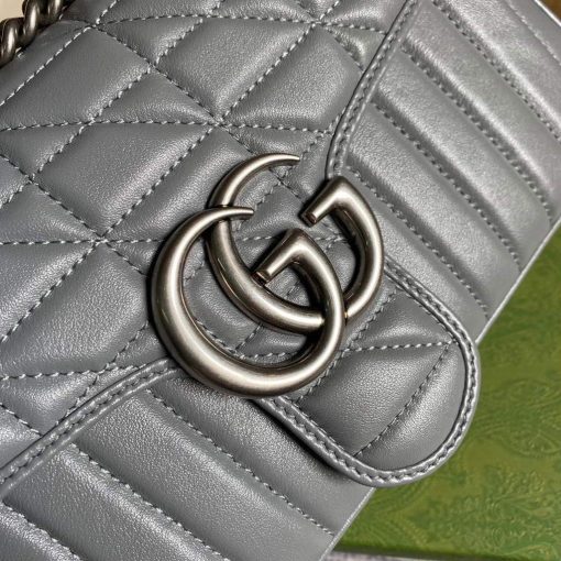 Gucci GG Marmont Small Shoulder Bag Gray - Image 5