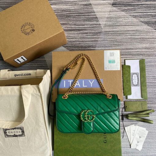 Gucci GG Marmont Small Shoulder Bag Green - Image 2