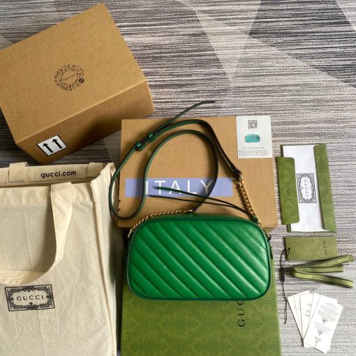 Gucci GG Marmont Small Shoulder Bag Green - Image 3