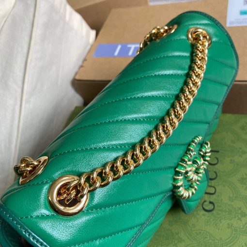 Gucci GG Marmont Small Shoulder Bag Green - Image 5