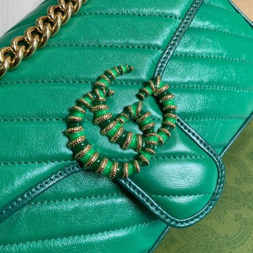 Gucci GG Marmont Small Shoulder Bag Green - Image 6