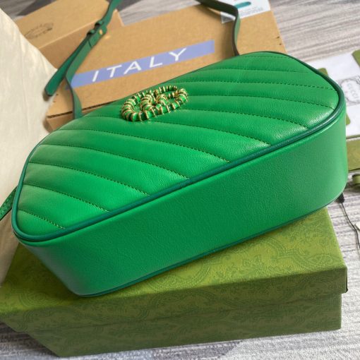 Gucci GG Marmont Small Shoulder Bag Green - Image 6