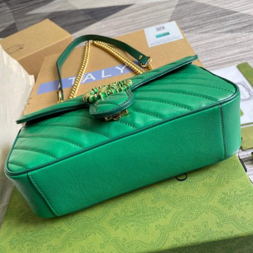 Gucci GG Marmont Small Shoulder Bag Green - Image 7