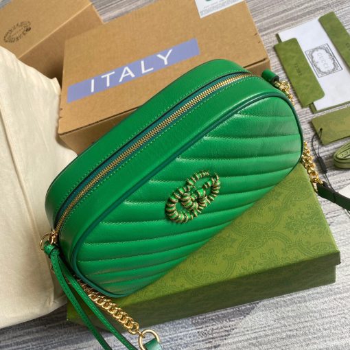 Gucci GG Marmont Small Shoulder Bag Green - Image 7