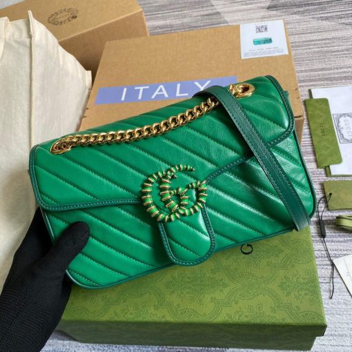 Gucci GG Marmont Small Shoulder Bag Green