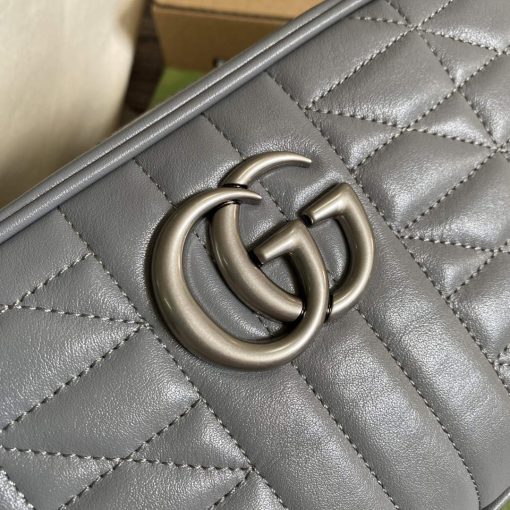 Gucci GG Marmont Small Shoulder Bag Grey - Image 5