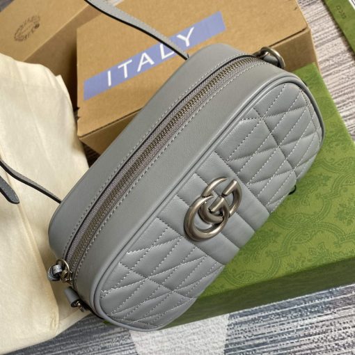 Gucci GG Marmont Small Shoulder Bag Grey - Image 6