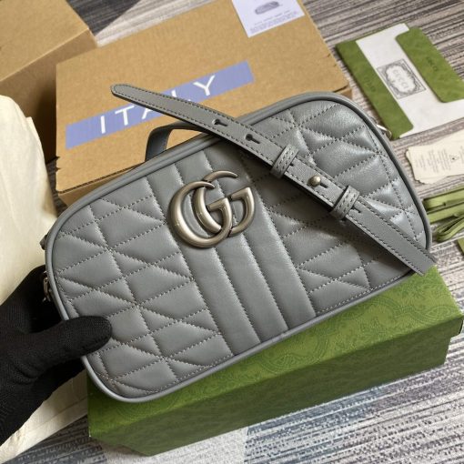 Gucci GG Marmont Small Shoulder Bag Grey