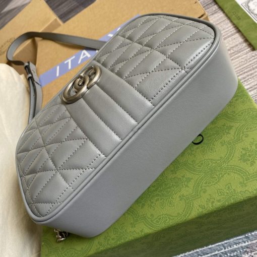 Gucci GG Marmont Small Shoulder Bag Grey - Image 7