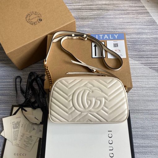Gucci GG Marmont Small Shoulder Bag White - Image 2