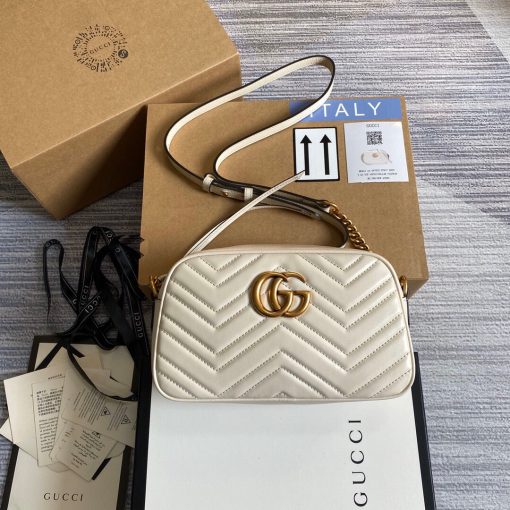 Gucci GG Marmont Small Shoulder Bag White
