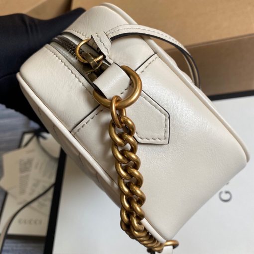 Gucci GG Marmont Small Shoulder Bag White - Image 3