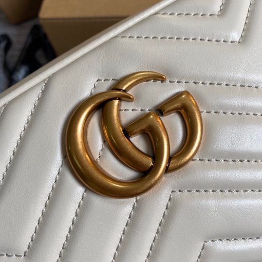 Gucci GG Marmont Small Shoulder Bag White - Image 4