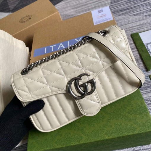 Gucci GG Marmont Small Shoulder Bag White - Image 5