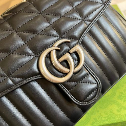 Gucci GG Marmont Small Top Handle Bag Black - Image 6