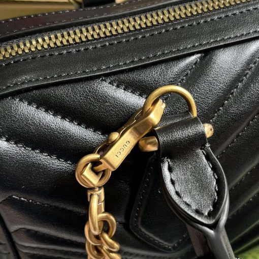 Gucci GG Marmont Small Top Handle Bag Black - Image 7