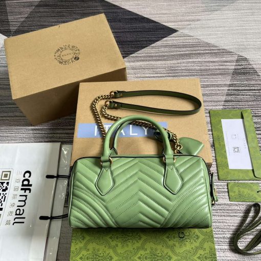 Gucci GG Marmont Small Top Handle Bag Green - Image 2