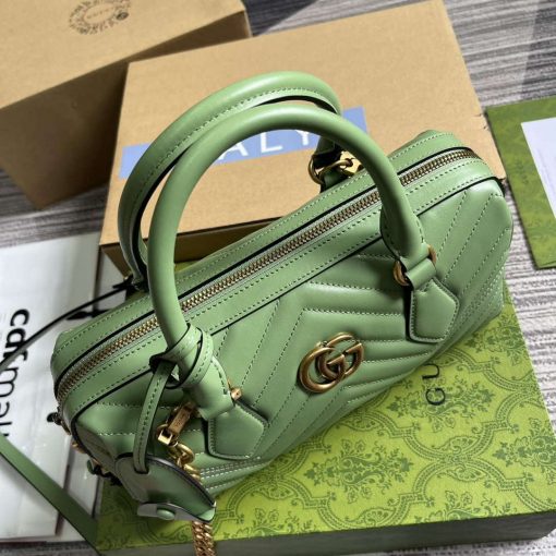 Gucci GG Marmont Small Top Handle Bag Green - Image 4