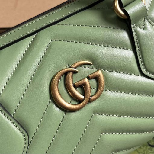 Gucci GG Marmont Small Top Handle Bag Green - Image 5