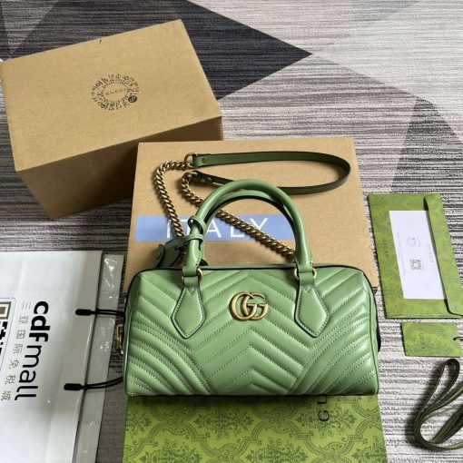 Gucci GG Marmont Small Top Handle Bag Green