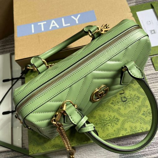 Gucci GG Marmont Small Top Handle Bag Green - Image 7