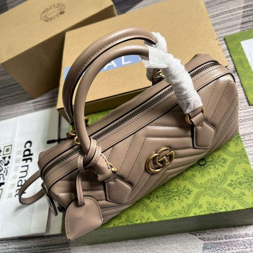 Gucci GG Marmont Small Top Handle Bag Milk Tea - Image 7