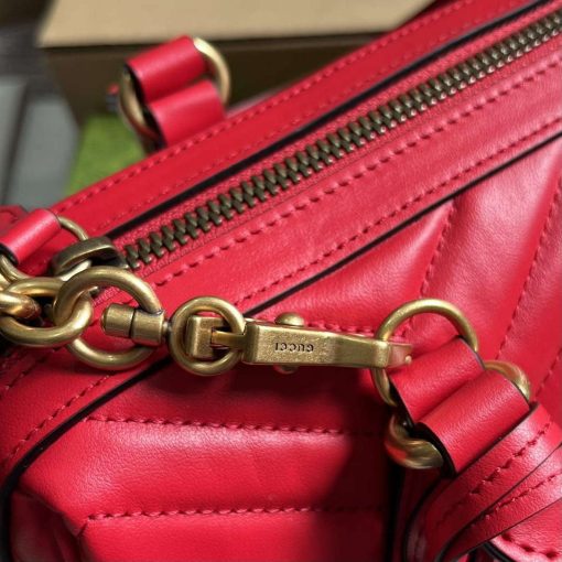 Gucci GG Marmont Small Top Handle Bag Red - Image 8