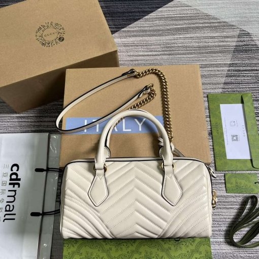 Gucci GG Marmont Small Top Handle Bag White - Image 2