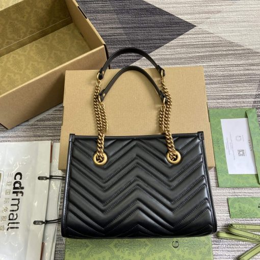 Gucci GG Marmont Small Tote Bag Black - Image 2