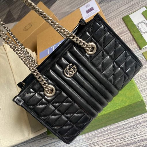 Gucci GG Marmont Small Tote Bag Black - Image 4