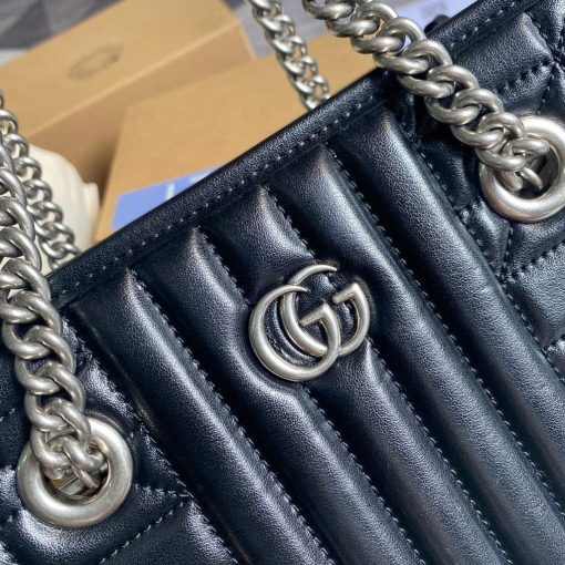 Gucci GG Marmont Small Tote Bag Black - Image 5