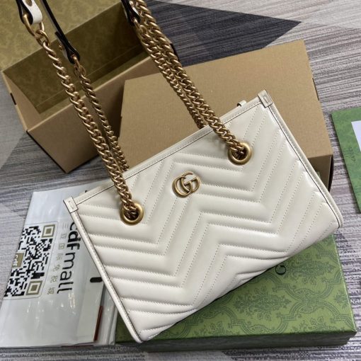 Gucci GG Marmont Small Tote Bag White - Image 4