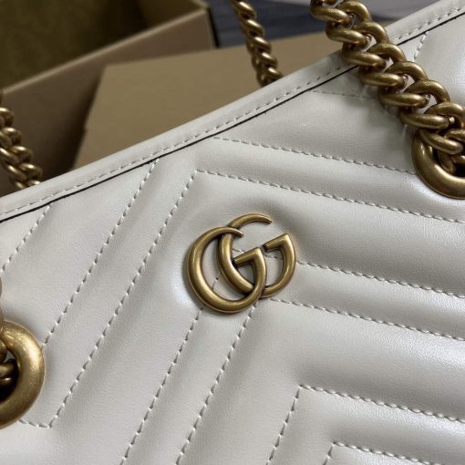 Gucci GG Marmont Small Tote Bag White - Image 5