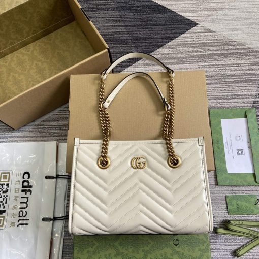 Gucci GG Marmont Small Tote Bag White